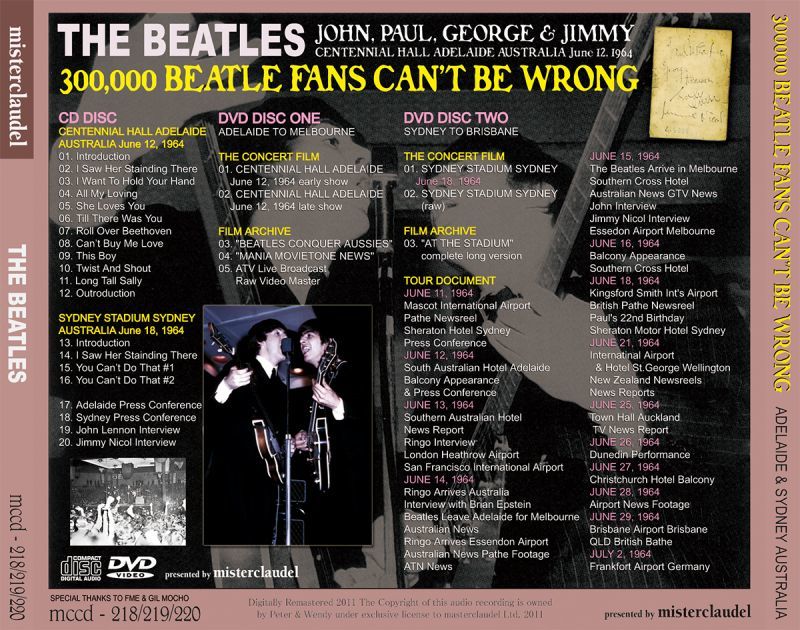 THE BEATLES / 300,000 BEATLE FANS CAN'T BE WRONG 【CD+2DVD