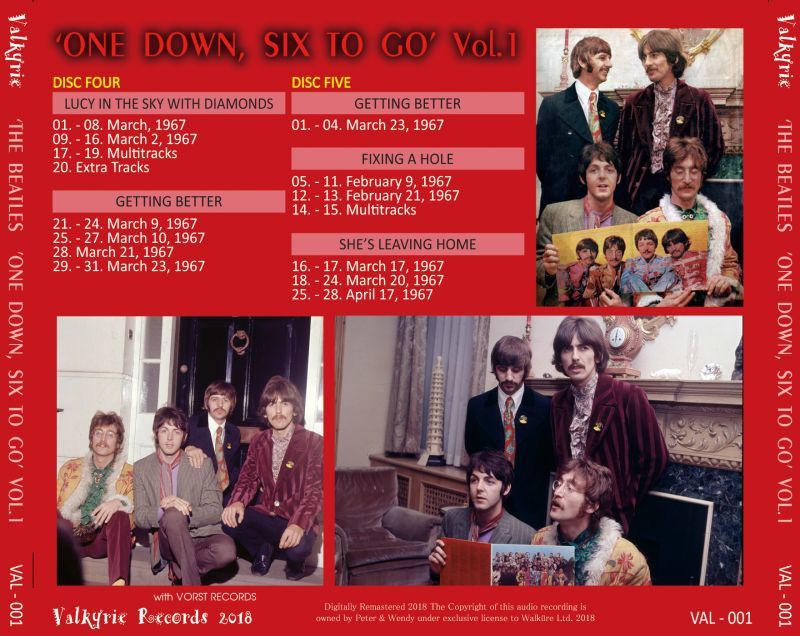 BEATLES ONE DOWN, SIX TO GO Vol.1【5CD】