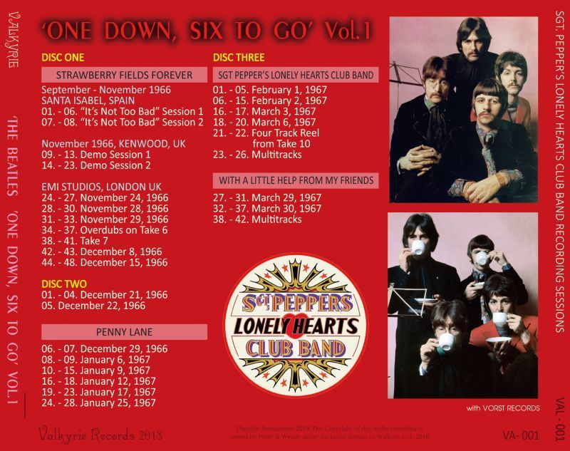 BEATLES ONE DOWN, SIX TO GO Vol.1【5CD】