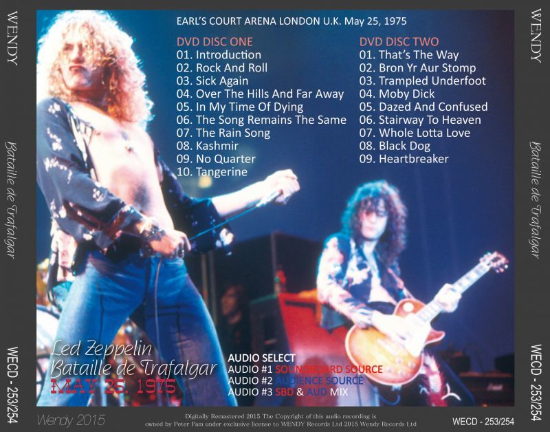 LED ZEPPELIN EALR'S COURT May 25, 1975ミュージック