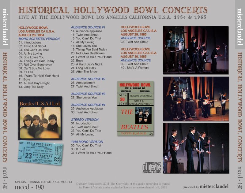 BEATLES HISTORICAL HOLLYWOOD BOWL CONCER