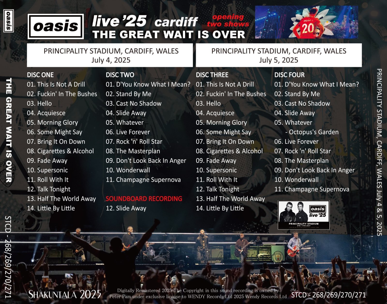 OASIS 2025 THE GREAT WAIT IS OVER 4CD - BOARDWALK