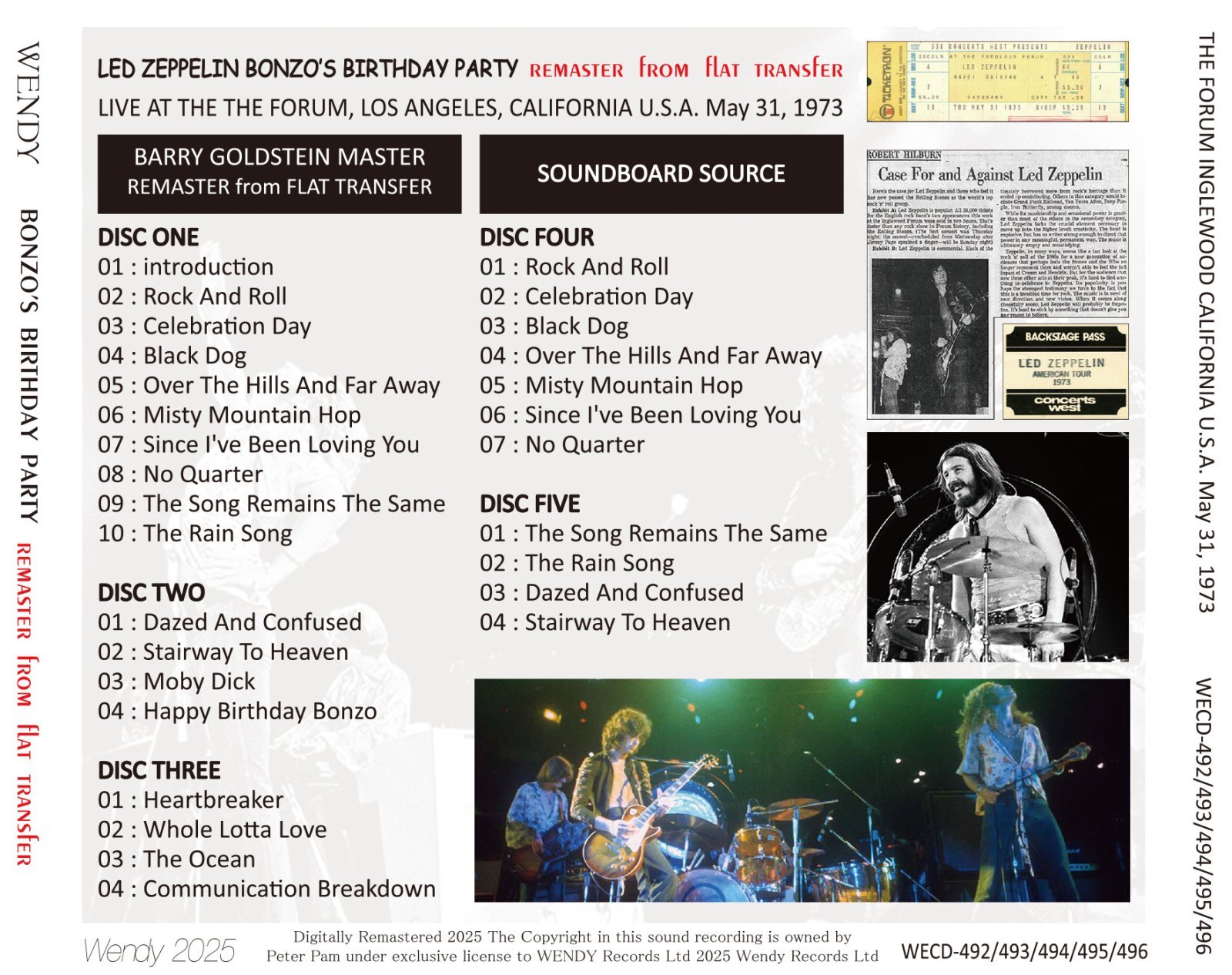 LED ZEPPELIN 1973 BONZO'S BIRTHDAY PARTY remaster from flat