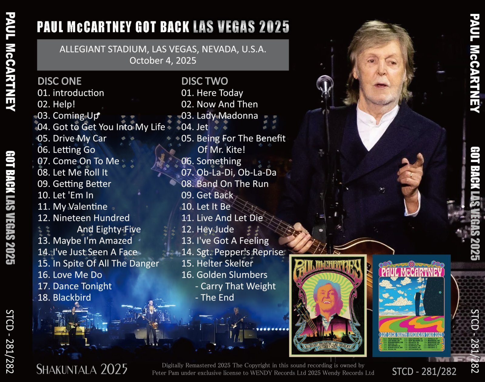 PAUL McCARTNEY 2025 GOT BACK LAS VEGAS 2CD - BOARDWALK